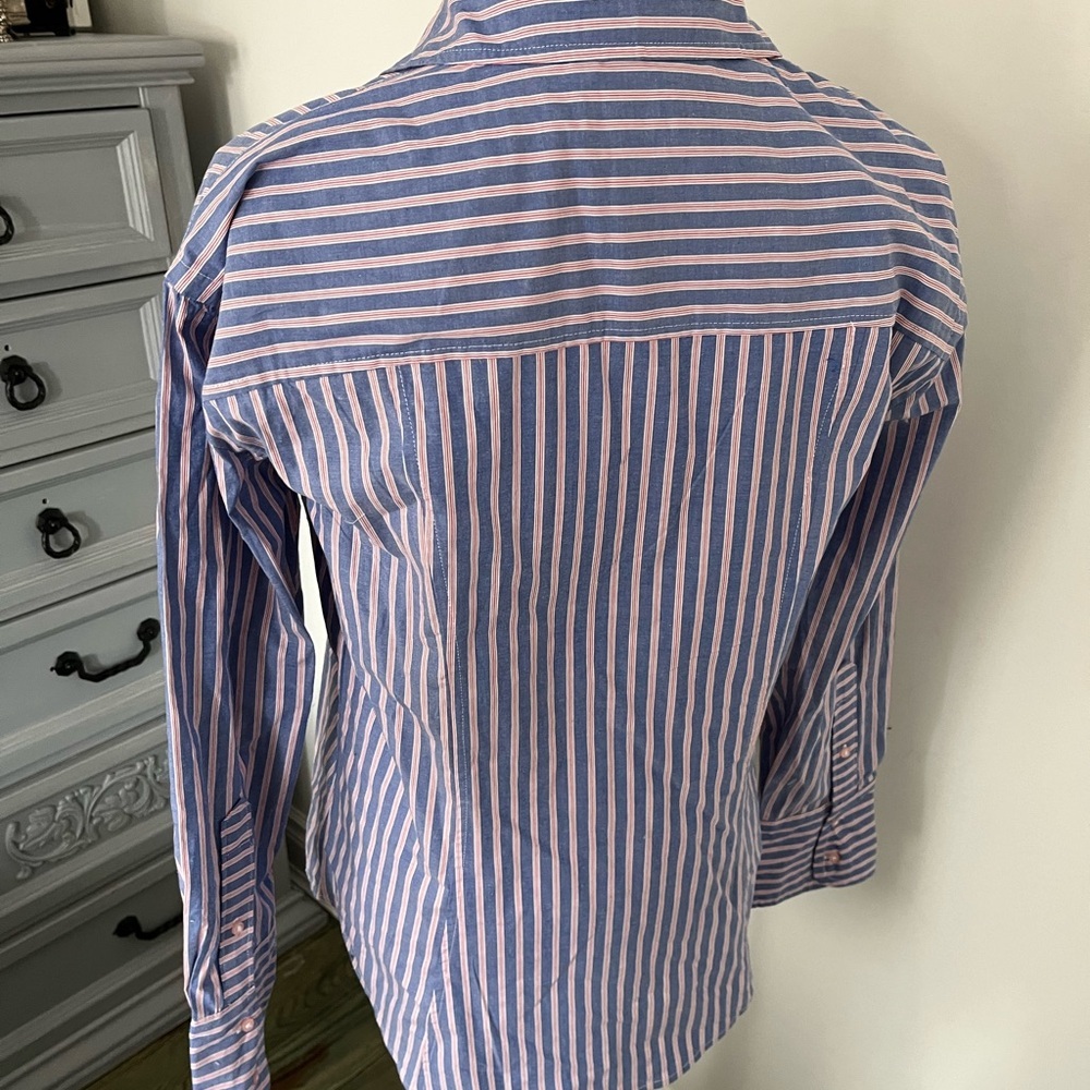 Maeve Blue & Pink Striped Button-Down Shirt - Picture 8 of 11